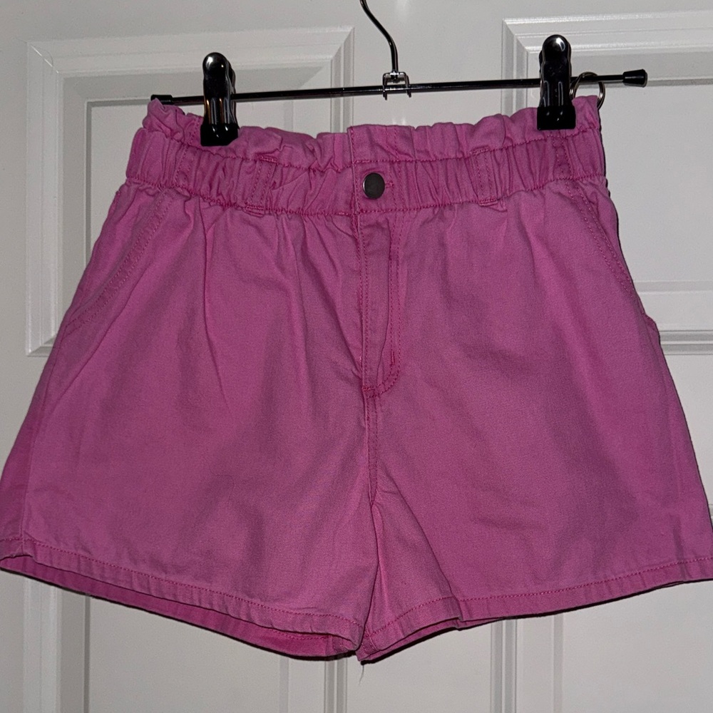 Girls- Care Bears High Waist paper bag pink Shorts